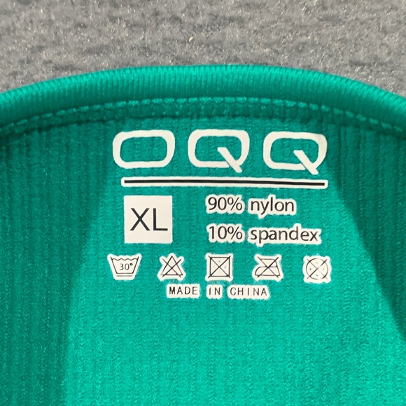 OQQ Womens 3 Piece Bodysuits Ribbed Square Neck Tank Tops Coffee Green Beige XL - Picture 3 of 7